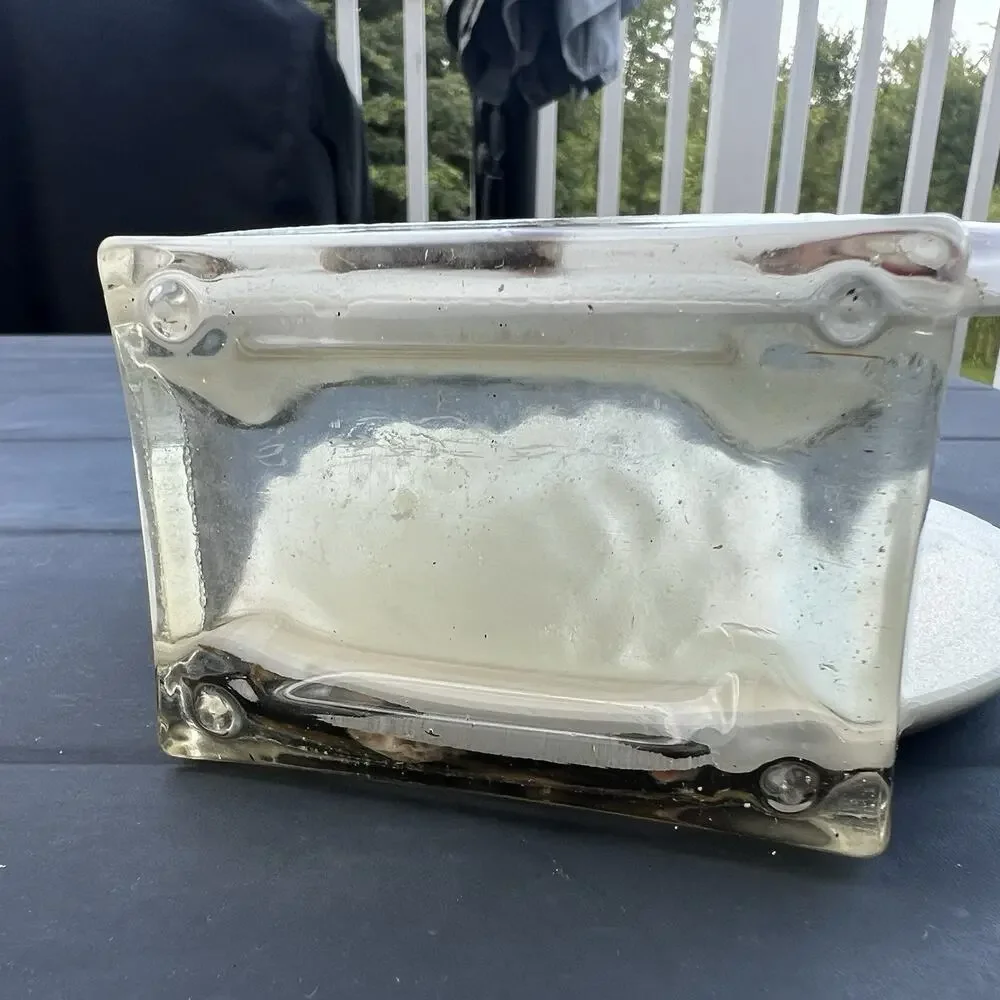 Vtg 1960s Lucite Napkin Letter Holder Abalone Sea Shells White Beach Ocean 6